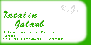 katalin galamb business card